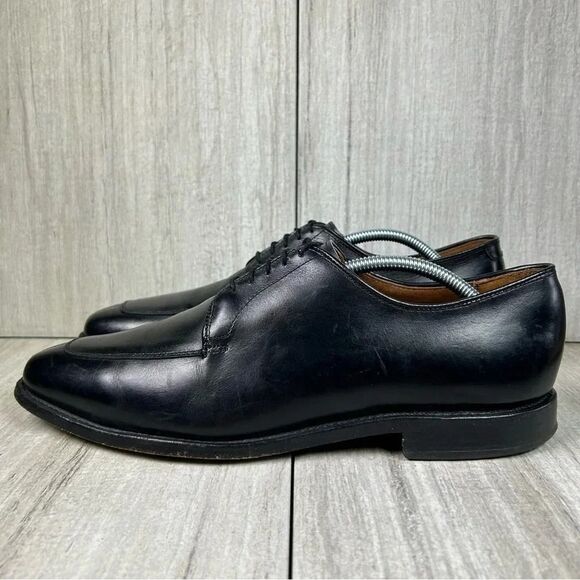 Allen Edmonds Delray Black Split Toe Oxford Derby Dress Shoe Mens Size 10.5 - Picture 3 of 10